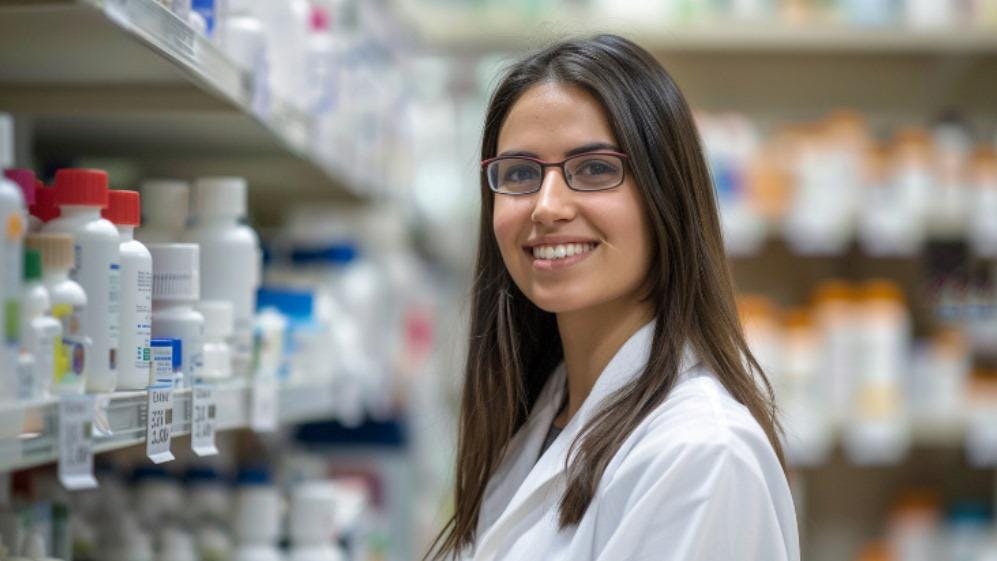 Farmacêutica especializada no laboratório da Doutor Fórmula